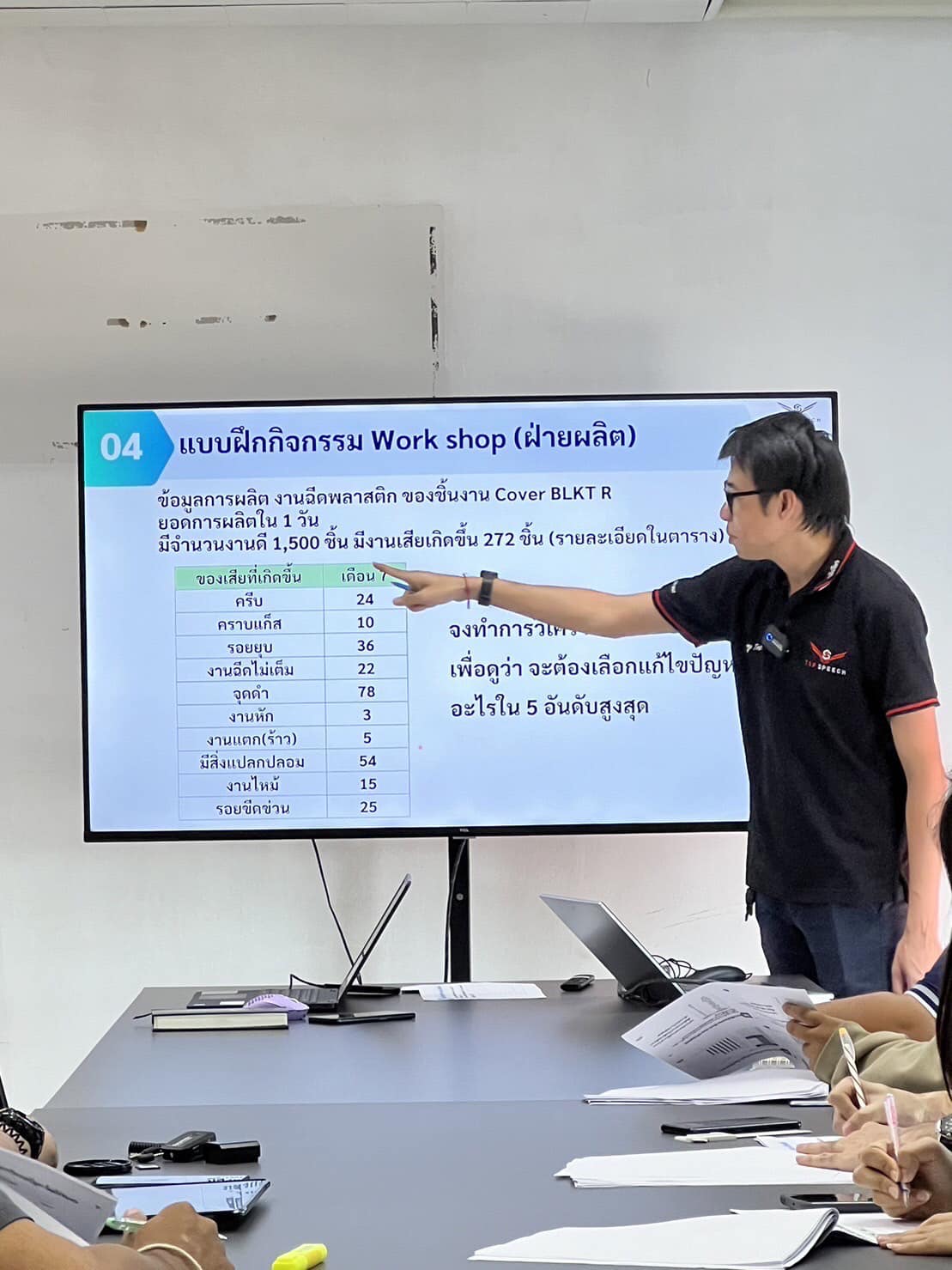 อบรมหัวข้อ 7QC Tools ที่บริษัท แม่ไก่ อินเตอร์ฟู้ดส์ 2019 จำกัด